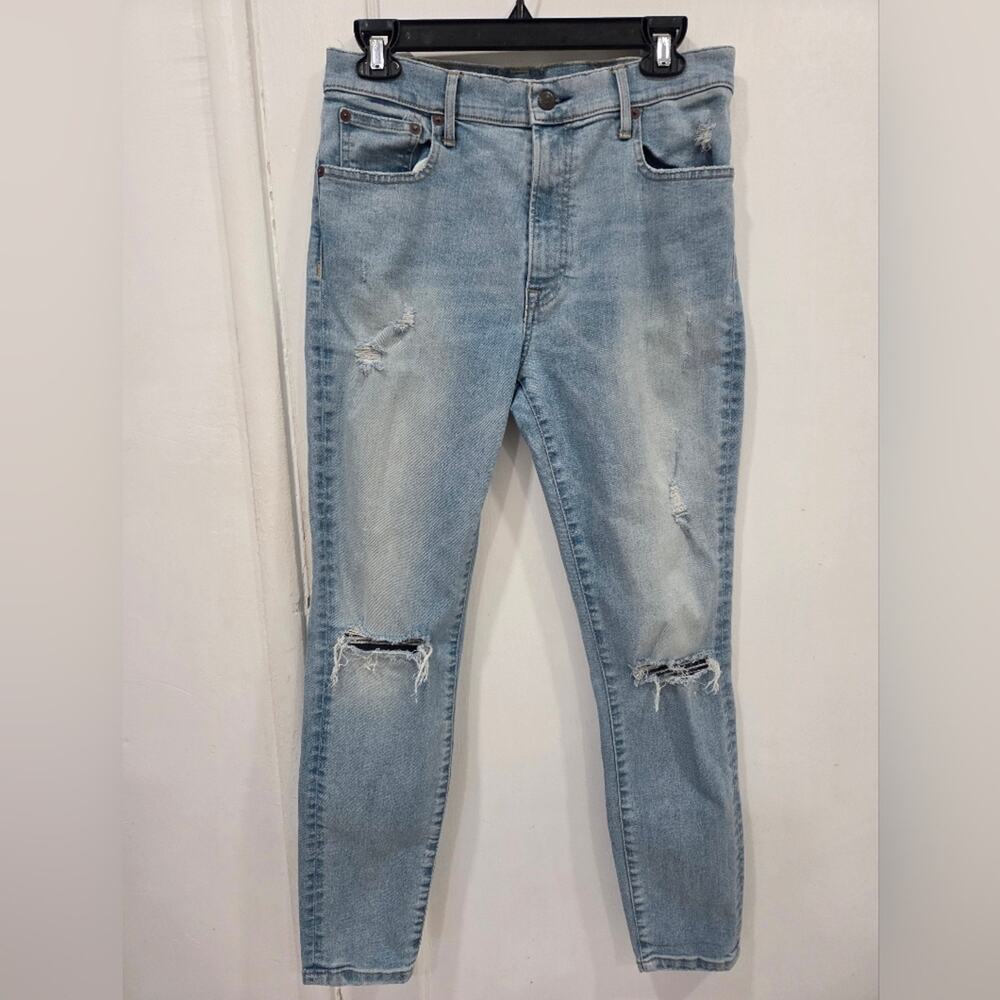 Able The High Rise Distressed Light Blue Jeans 29